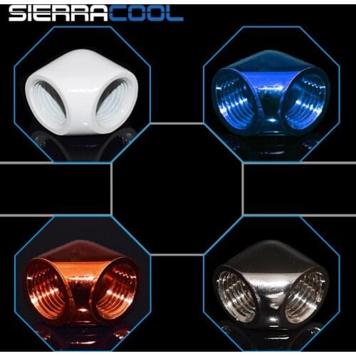 Double internal G1/4'' thread 90 degree Fitting Adapter water cooling Adaptors water cooling fitting