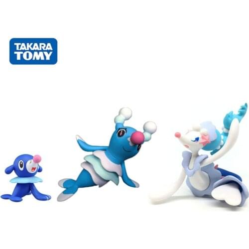 Takara Tomy Anime Popplio Brionne Primarina Figure Dolls Toy Collections Cartoon Pokemoned Figure Model Toys Gifts for Children