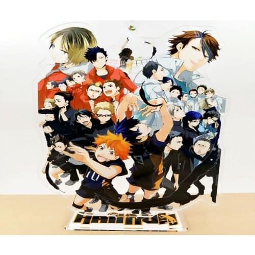 Haikyuu!! Hinata Kageyama Tsukishima Sugawara Family Acrylic Stand Figures Model Plate Desk Decor Toy Keychain Anime Collection