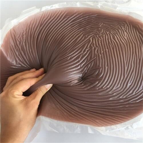 1500g 4~5 month fake pregnant belly black adhesive silicone tummy