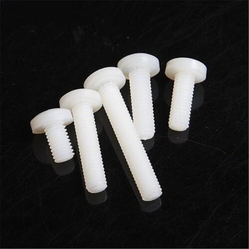 M5/M6/M8/M10 Nylon Pan Head Screw Flat Plastic Screws Cross Recessed Raised Counter Phillip Plaine Puntas Tornillo Vis DIN34812
