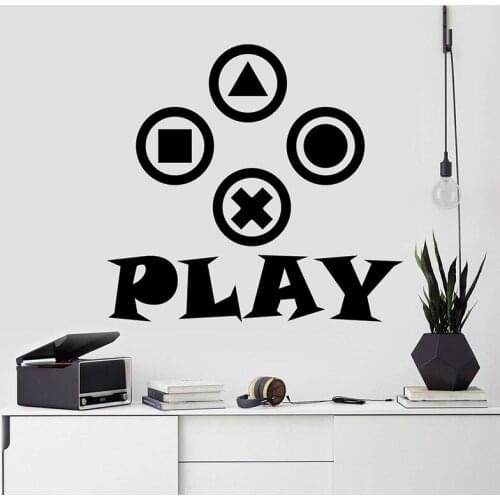 Gamer wall decal video controller decal gamer gift removable sticker boy decor kids room decal gamer wall art A11-019