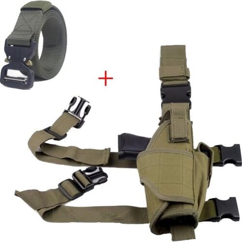 Adjustable Hunting Accessories Tactical Pistol Gun Carry Case Leg Holster Nylon Pouch Airsoft Belt Holster For Universal Gun