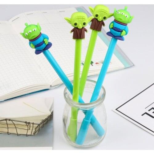 10pcs Korean Creative 0.5mm Alien Gel Pen Cartoon Creative Stationery Platic Student Office Supplies Ballpoint Pen Kawaii Pens