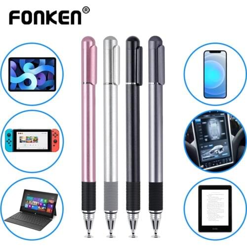 2 in 1 Stylus Pen for ios Android Mobile Phone Touch Screen Pen Universal Drawing Tablet High Precision Capacitive Fiber Pencil