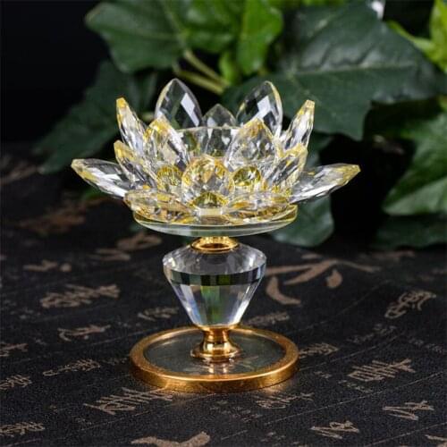 1pcs Tibetan Tranic Buddhist Artificial Crystal Lotus Butter Lamp Base ,Temple/Home Putting Decorate Candle Base
