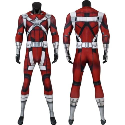 Adult Superhero Widow Red Guardian Jumpsuit Cosplay Costume Halloween Masquerade Print Bodysuit With Mask