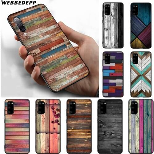 WEBBEDEPP Pattern Wood Textures Case for Samsung A51 A71 A81 A91 M10 M20 M30 M40 J4 J6 J7 J8 Prime Plus Core Duo 2018