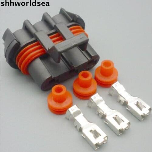 Worldgolden 5set 30set 100set kit 6.3mm auto waterproof wire harness connector 12124685