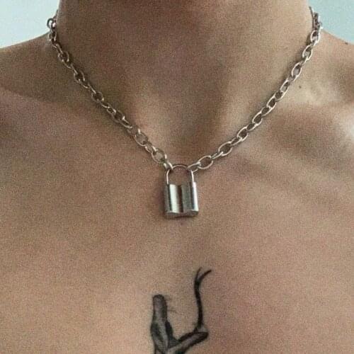 YWZIXLN Boho Punk Bijoux Femme Cute Lock Pendant Fashion Necklaces Jewelry For Women Elegant Accessories N078