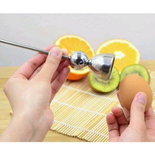 1PC Convenient Boiled Cooked Egg Topper Egg shell Cracker Snipper Stainless Steel Cutter scissor tijera Clipper Opener OK 0255
