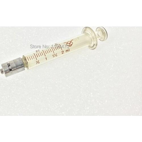 2pcs/Lot 2ml 2cc Glass Syringe Luer Lock Head Reusable Glass Injector Lab Glassware
