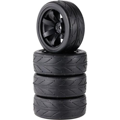 4pcs 1.8 Inch 65mm off-Road Car Wheel Rim and Tire for 1/10 HSP HPI TAMIYA Traxxas Redcat RC Car