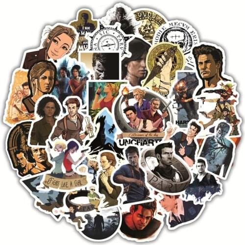 10/30/50Pcs Uncharted Sea Game Graffiti PVC Sticker Car Motorcycle Trolley Case Skateboard Sticker Toy Wholesale