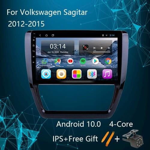 Android 10 For Volkswagen VW Sagitar Jetta Bora 2012-2015 2Din Bluetooth Car Radio Multimedia Video Player DVD Head Unit Carplay