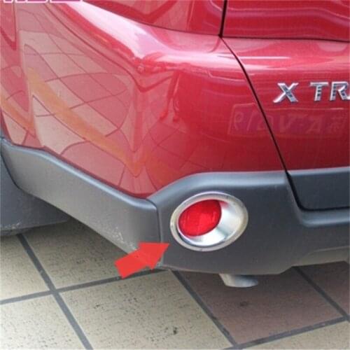 ABAIWAI Auto Car Rear Fog Light Protection Covers Sticker For Nissan X-trail XTrail Automobiles Modification Accessory Part 2pcs