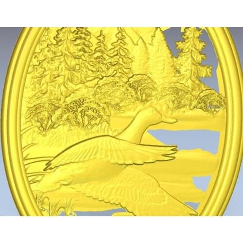 Cnc Panno_duck_1 in STL file format 3d model relief for