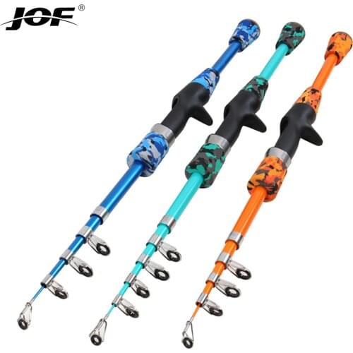 JOF Fishing Rod 1.3m 1.5m 1.8m Baitcasting Portable Fishing Rod Ultralight Carbon Fiber Spinning/Casting Travel Rod Lure 7-40g