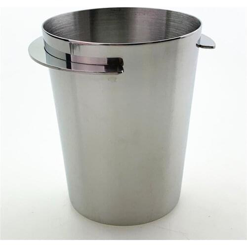 Coffee Powder Cup Weighing Beans Cup Italian Coffee Machine Handle 58mm 304 Stainless Steel Powder Connector
