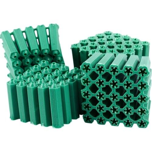 Mounting screws green 6 mm non-slip plastic dowel 100 pieces