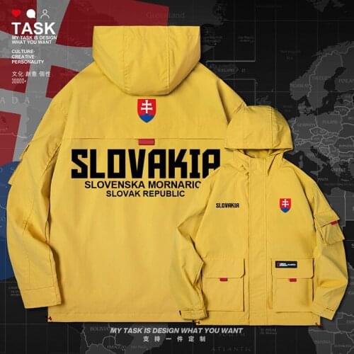 Slovak Republic Slovakia SVK Slovensko men jacket hooded Navy logo army fan trench coat men casual fashion top clothes autumn