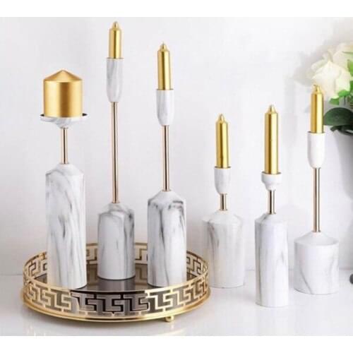 Marrlife Decorative White Candlesticks