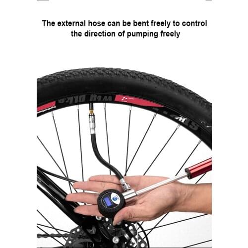 New Bicycle Pump Cycling Hand Air Pump LCD Digital Display Tire Pressure Dial Pump MTB Accessories