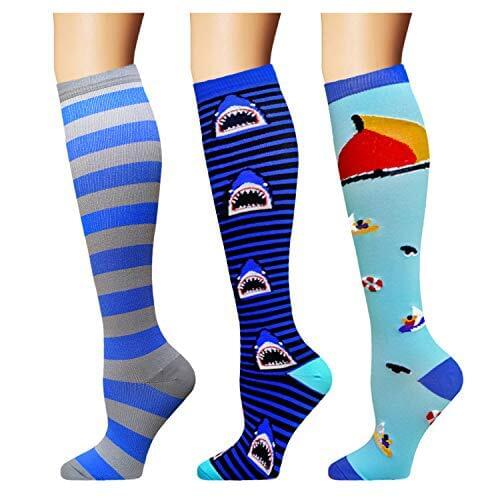 50 Styles Compression Socks Varicose Veins Knee High Sock Anti Fatigue Pain Relief Men Women Happy Sportrs Compression Socks