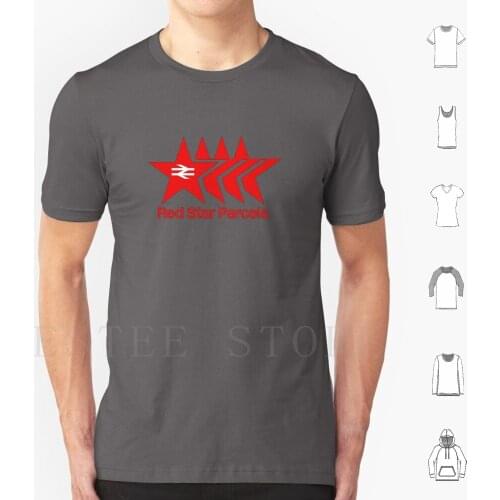 Red Star Parcels Logo T Shirt Men Cotton 6Xl Red Star Parcels Parcels Rail Express Systems Res Mail British Rail British