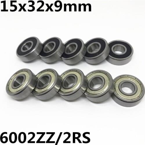 10Pcs High quality 6002ZZ 6002-2RS ball bearing 15x32x9 mm deep groove ball bearing 6002RS 6002