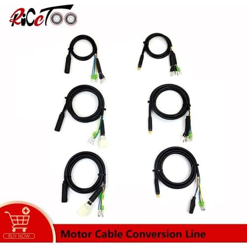 RICETOO Convert Extension Motor Cable 12V to 72V Conversion Line 9 Pin SM/Waterproof Connector E-bike Accessories for Motor