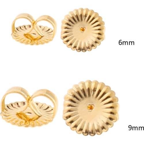 100Pcs Gold Earring Back Replacement Secure and Comfortable with Ear Studs Locking Tension Grip Earrings Tight Nut