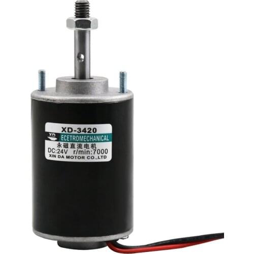 12V24V adjustable speed brushed DC motor 30W large torque adjustable speed forward and reverse high speed silent motor small mot