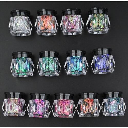 13Colors Chameleon Nail Glitter Sequins Shiny Mixed Size Nail Paillette Flakes For Nail Art DIY Chameleon Glitter Slice Sequins