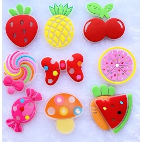 8pcs/lot Cute Lollipop / fruit cartoon flatback DIY hair bow accessories shower decoration Center Crafts C84
