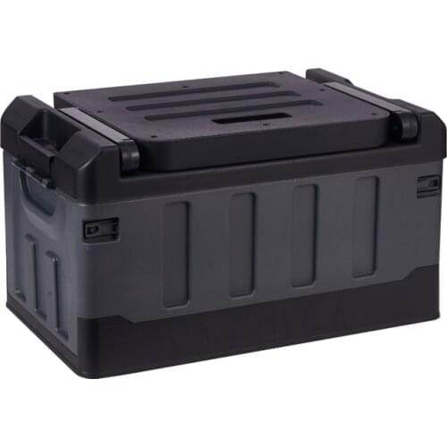 Car Storage Box Foldable Large Capacity Double Layer Trunk Storage Thick PP Multi-functional Household Storage Basket