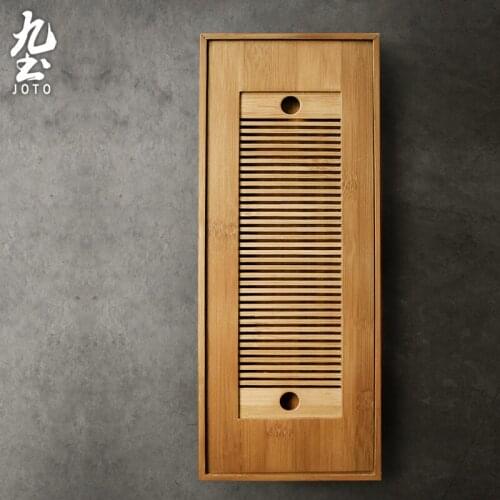 Bamboo Rectangular Water Storage Tea Tray Mini Kung Fu Tea Set Tea Tray Household Minimalist Tea Table Dry Pour Tea Tray