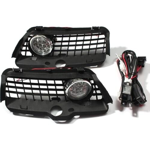 For Vw Mk3 Golf Jetta 1992-1998 Front Bumper Grille 6000K White Led Drl Driving Fog Light Car Accessories