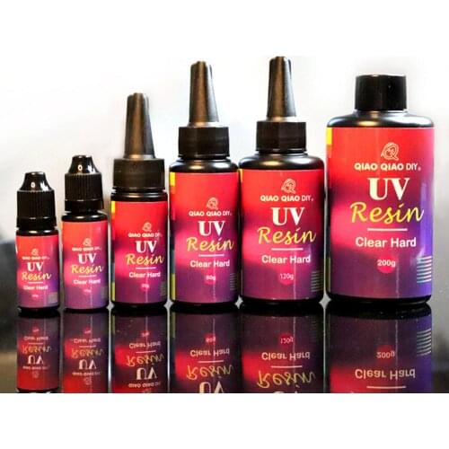10/15/25/60/120/200g Epoxy UV Ultraviolet Resin Gel Curing Hard Glue Transparent Resin Pigment LED DIY Varnish Handmade Crafts U