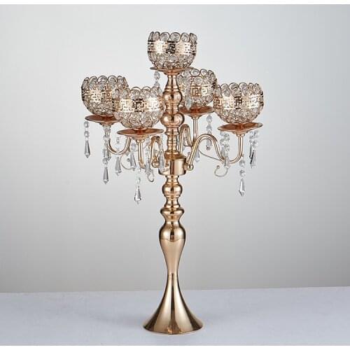 Crystal candelabra candel holder wedding decoration road leads Table centerpiece 10pcs/lot