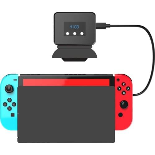 ALLOYSEED USB Game Console Cooling Heatsink Stand for Nintend Switch Desktop Cooler Radiator Base with Display Screen