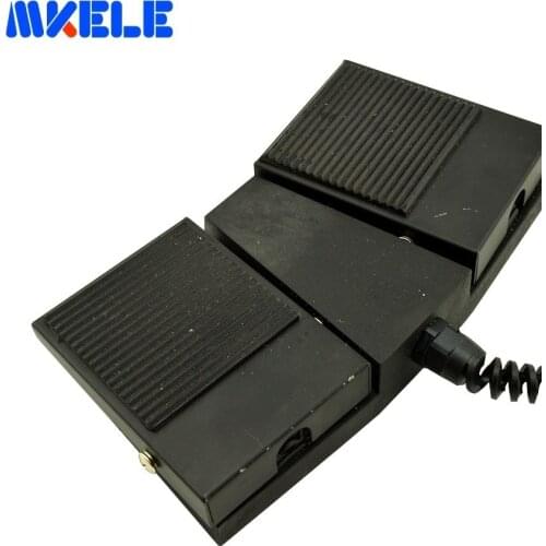 IMC Hot SPDT Nonslip Rubber Metal Industrial Momentary Electri Power Double Foot Pedal Switch Since Reset Limit Controller