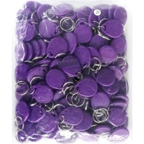 KinJoin 100Pcs/lot 125khz RFID EM4100 TK4100 Key Fobs Token Tags Keyfobs Keychain ID Card Read Only Access Control RFID Card