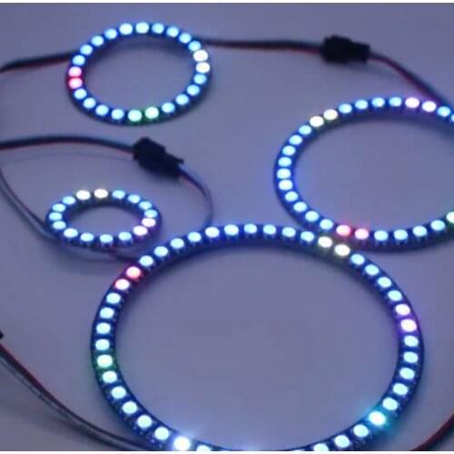 Addressable WS2812B Led Pixel Ring 8 16 24 35 45 LEDs Build in WS2812 RGB Led Strip Light IC DC 5V