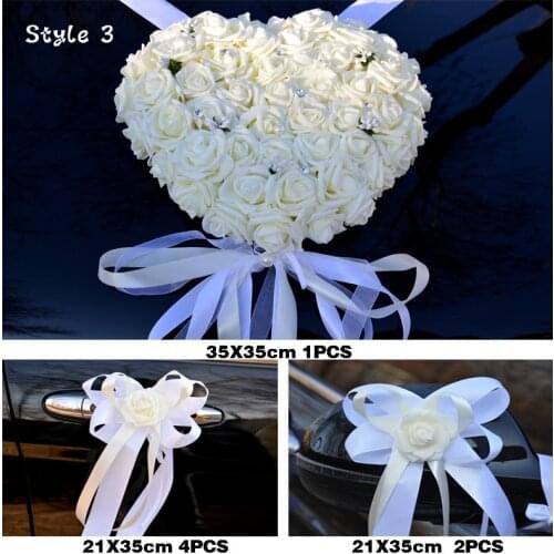 2019 NEW Wedding centerpieces Car Decorative Flowers pure white color Wedding artificialFlowers Wreath Decorative fake Flowers