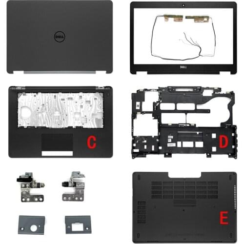 New For Dell Latitude E5470 Top Back Case Laptop LCD Back Cover/Front Bezel/Hinges/Palmrest/Bottom Case/Hinge Cover/ECover