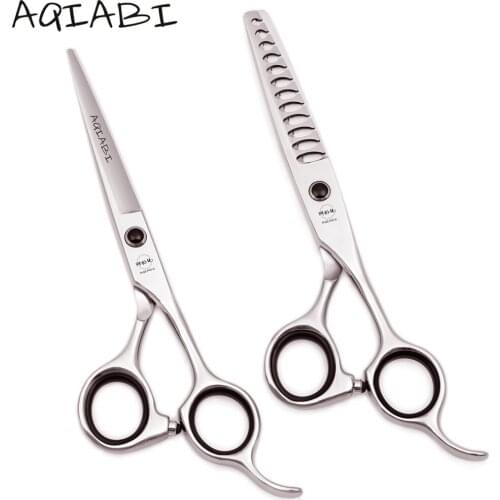 Haircut Scissors 6'' AQIABI JP Steel Hair Thinning Shears Cutting Scissors 12 Teeth 40% - 45% Thinning Rate Hair Scissors A2004