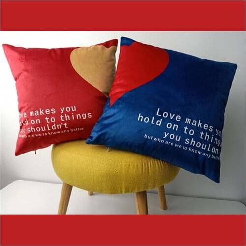 Couples Simple Flannel Pillowcase Cushion Cover Home Decoration Sofa Bed Decor Decorative Pillowcase Pillow Cover