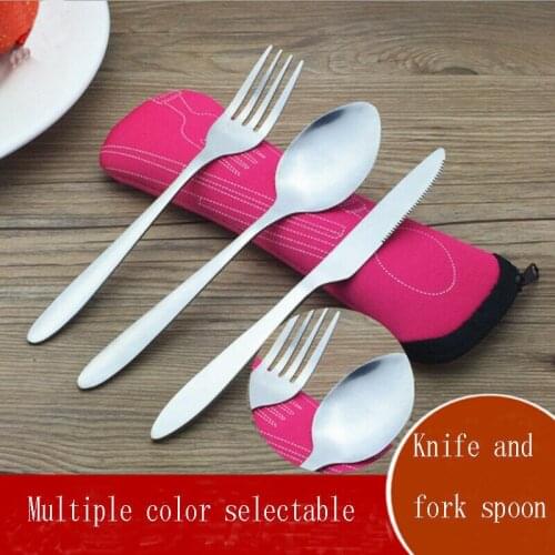 Portable Reusable Spoon Fork Travel Chopsticks Wheat Straw Tableware Cutlery Set