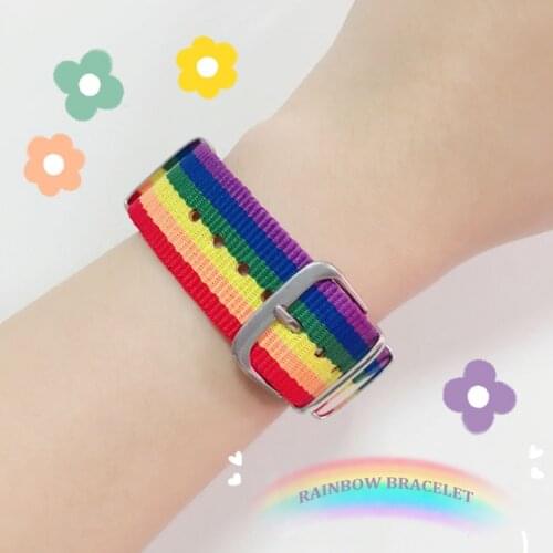 Rainbow Wristband Rainbow Bracelet Versatile Couple Bracelet Wristband For Gay And Lesbian Pride